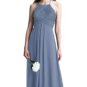LEVKOFF Bridesmaid Dress  - Slate - Chiffon Size 8